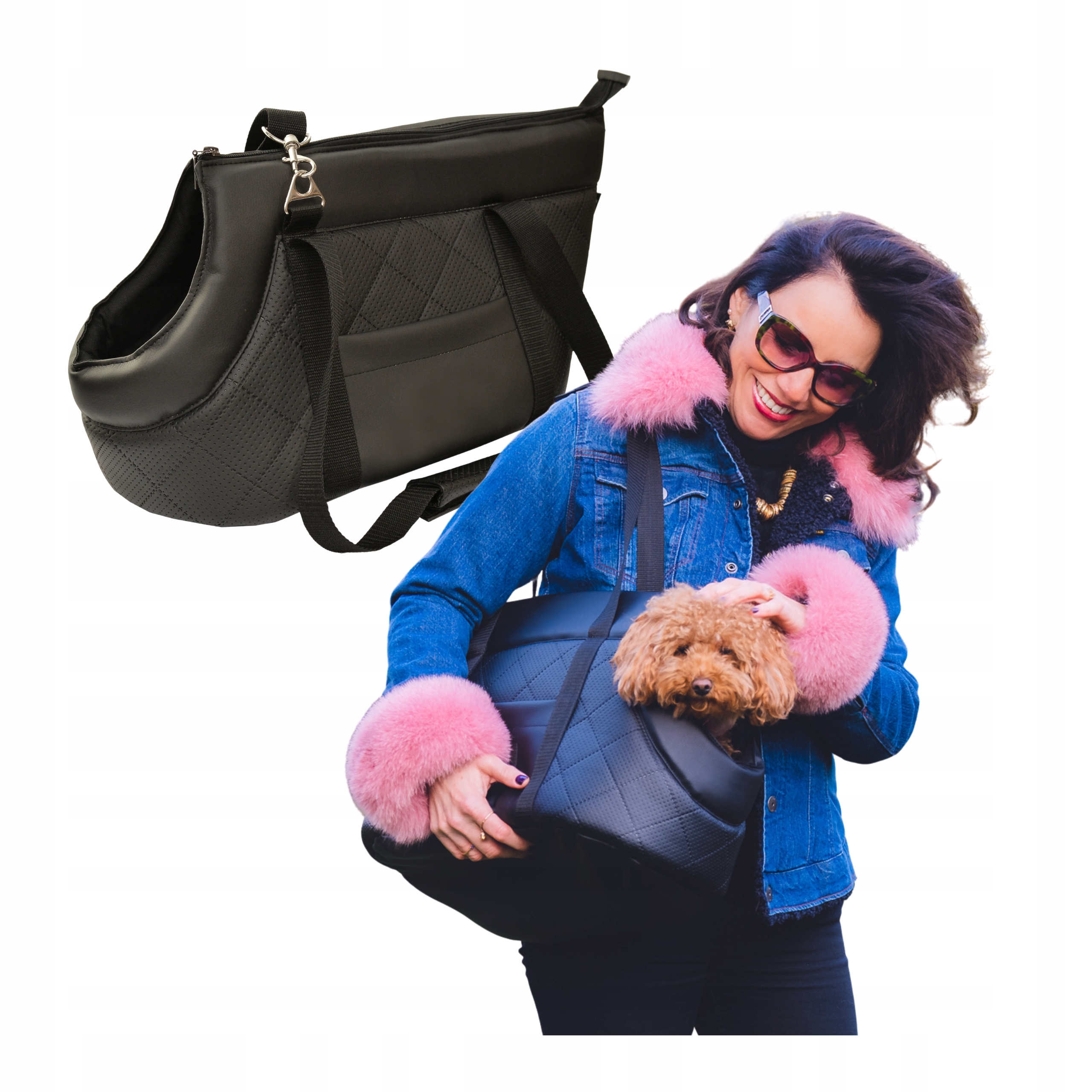 Přepravní taška přes rameno pro psa a kočku přepravka, nosítko pro psa