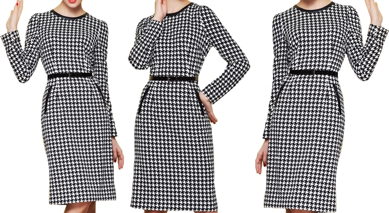 

Sukienka Pepitka Skóra Pasek Polski Producent XL