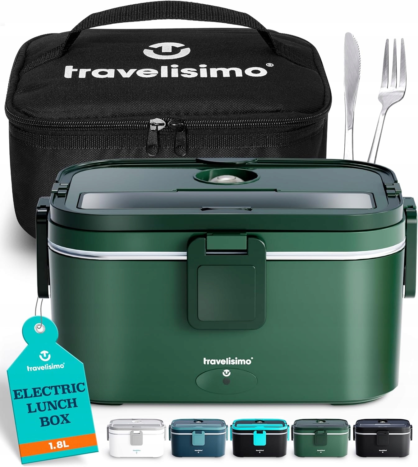 Travelisimo Krabička Lunch 1,8L Elektrická 80W Zelená