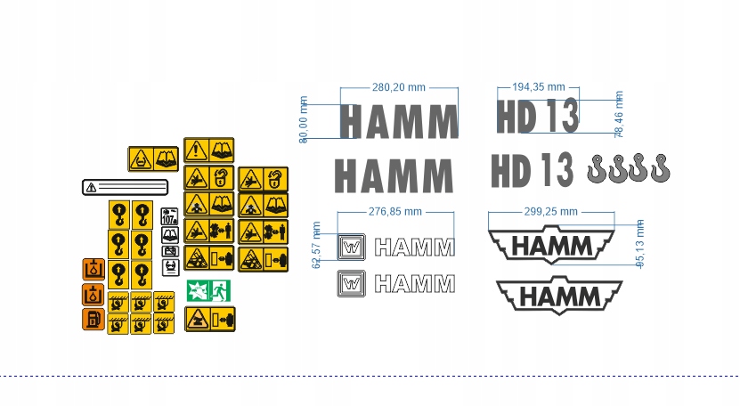 НАКЛЕЙКА HAMM DV70