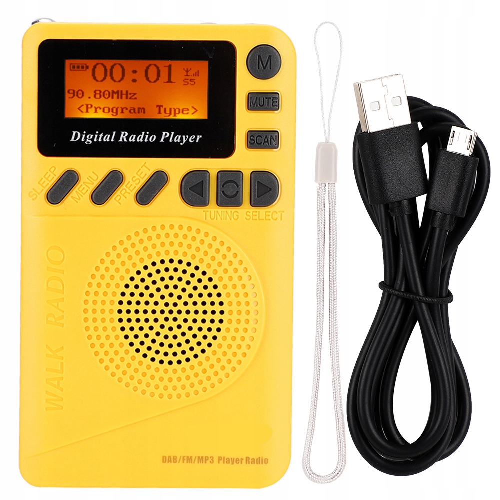 MINI RADIO PRZENOŚNE DAB+FM USB MP3