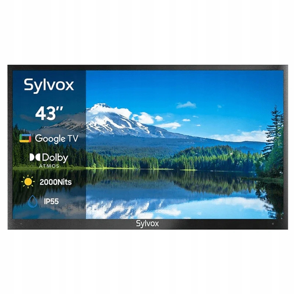 Telewizor ogrodowy 43" LCD 2000 nitów IP55 Smart Tv Vesa WiFi Sylvox