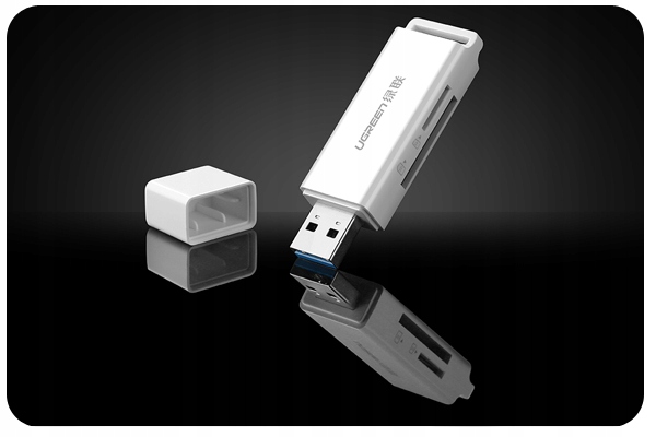 Ugreen Czytnik kart pamięci SD microSD USB 3.0 Obsługiwane karty pamięci Micro Secure Digital (micro SD) Secure Digital (SD)