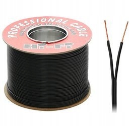 

Przewód kabel głośnikowy SMYp 2 x 0.35 czarny 1mb