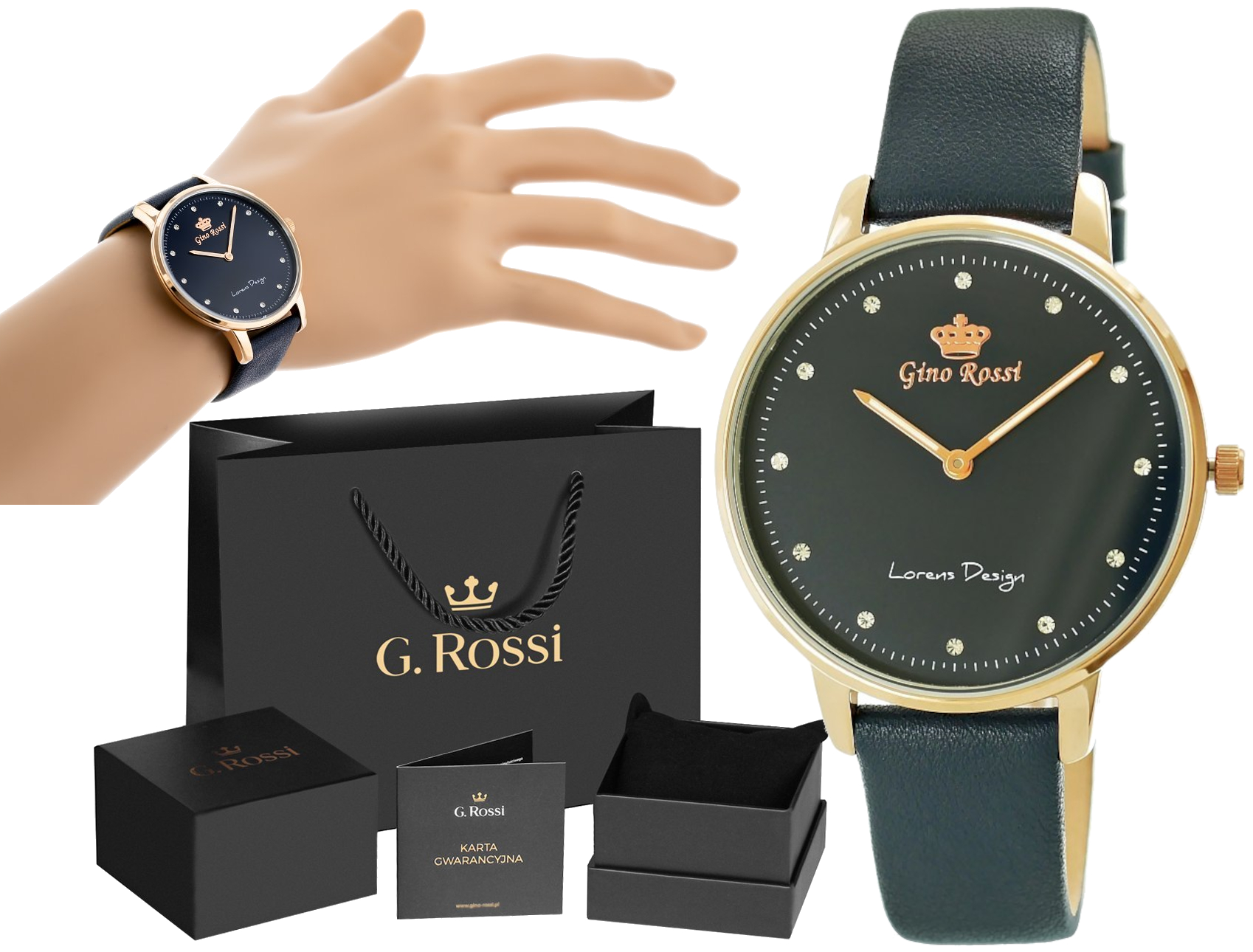 

Stylowy Zegarek Damski Analogowy G. Rossi Gold