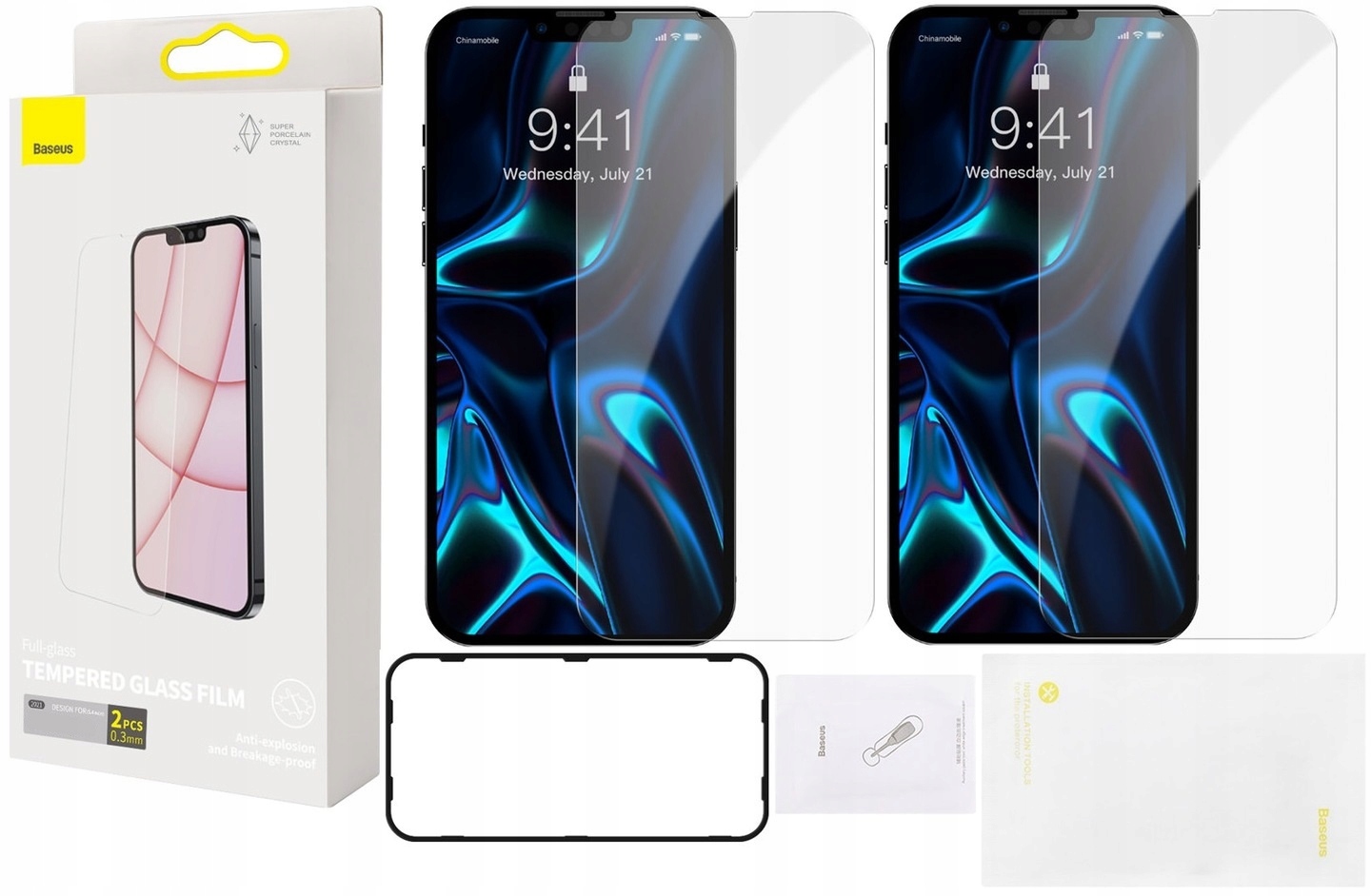 

Baseus 2x Szkło Szybka do iPhone 13 13 pro 14