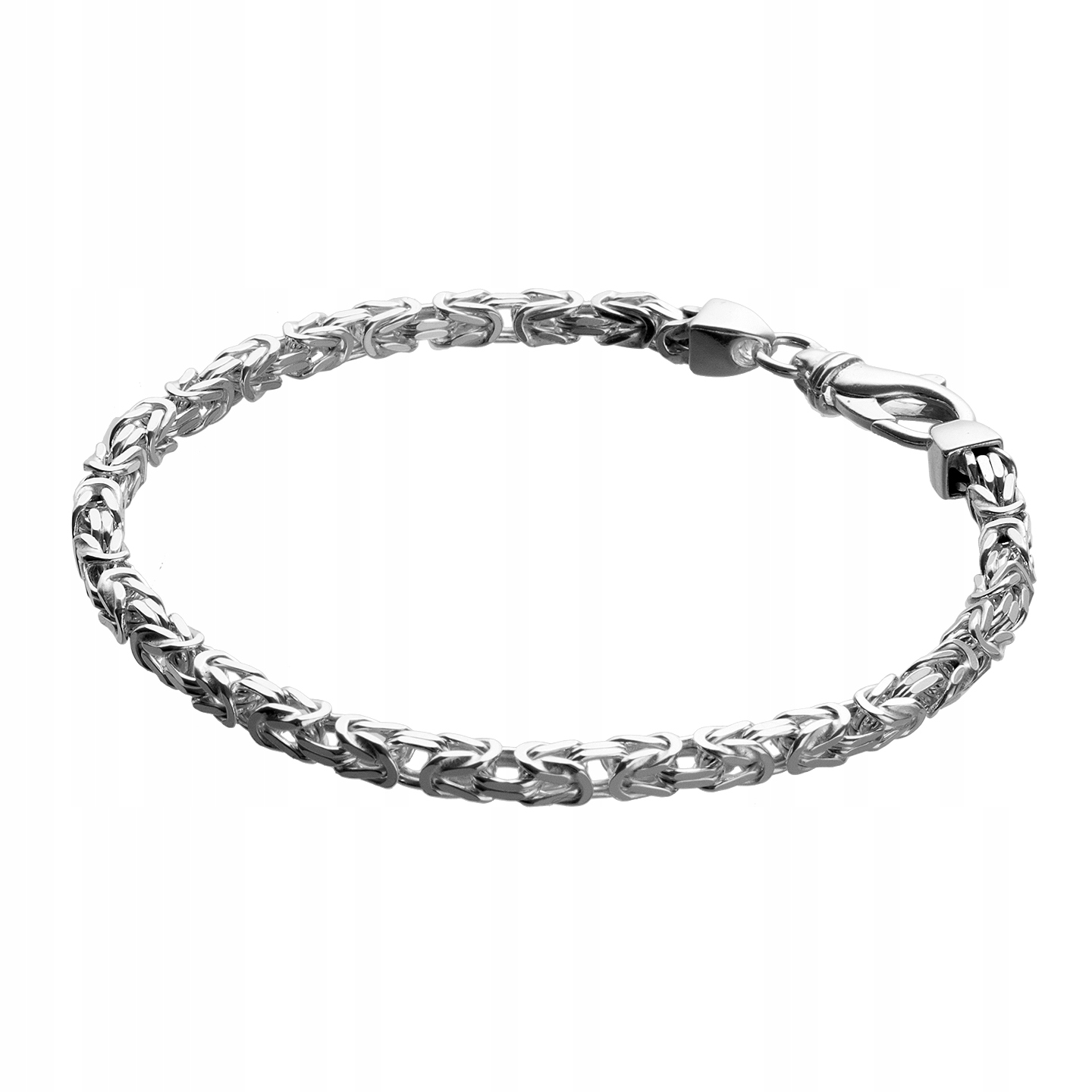 Stříbrný Náramek Královská Vazba 3,5 mm 20 cm