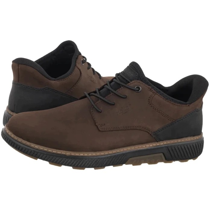 Pánské polobotky kožené Rieker Hnědé B3357-26 Brown