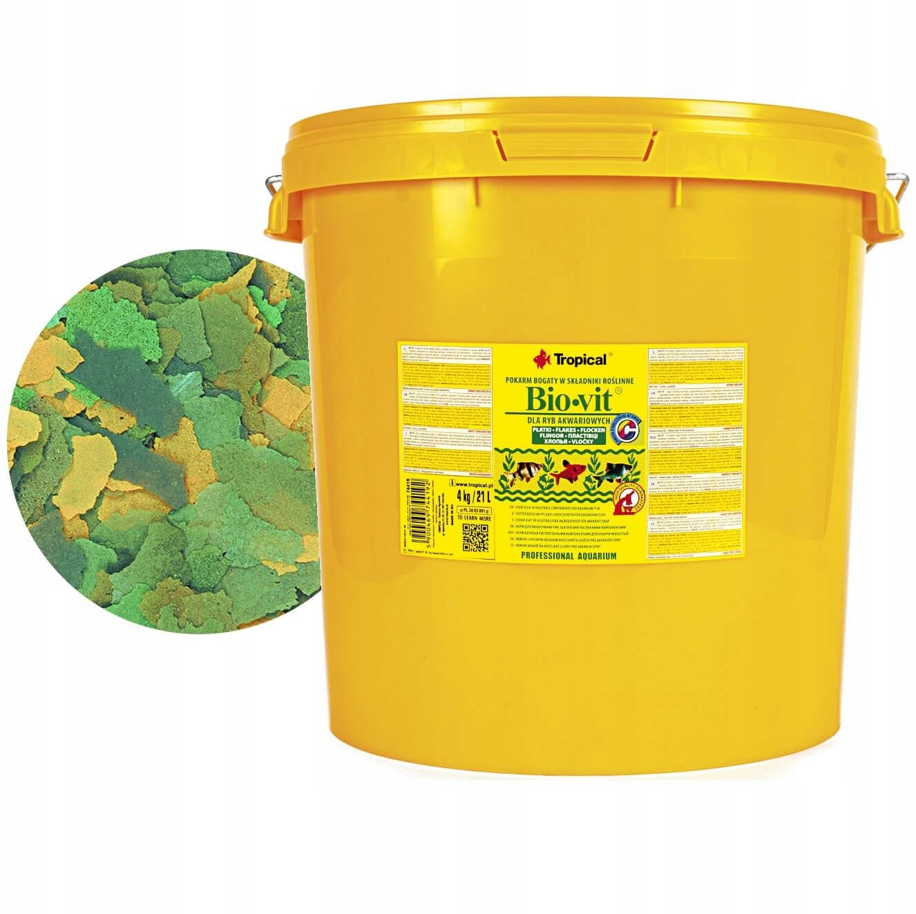 Levně Tropical Bio-vit 21L kbelík 4kg krmivo ryby