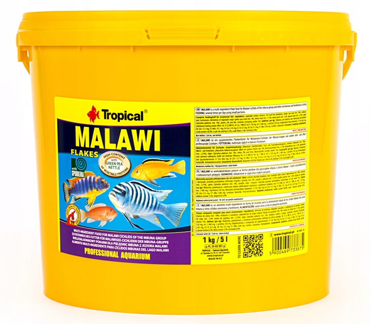 Tropical Malawi 5L/1kg Pokarm dla ryb pyszczaków z jeziora malawi