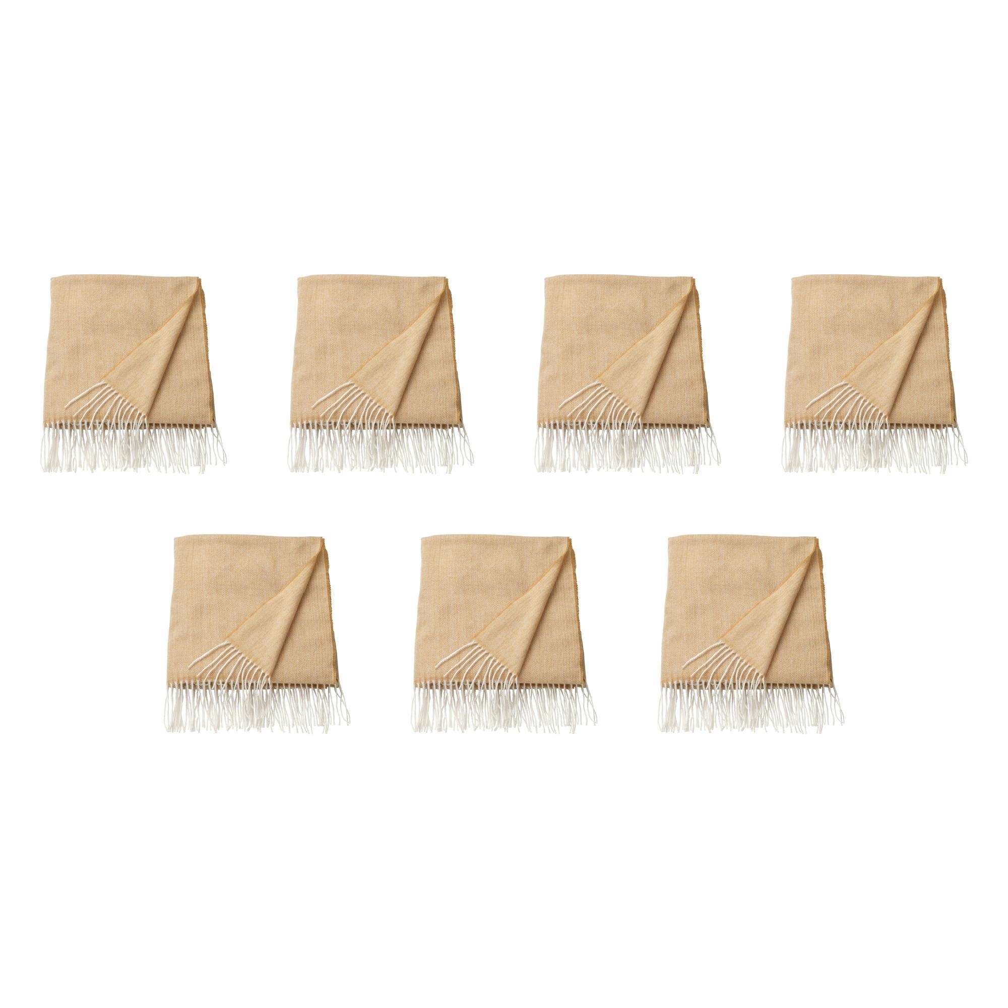 7 ks Holmvi Pled béžovožlutá barva 120 x 160 cm