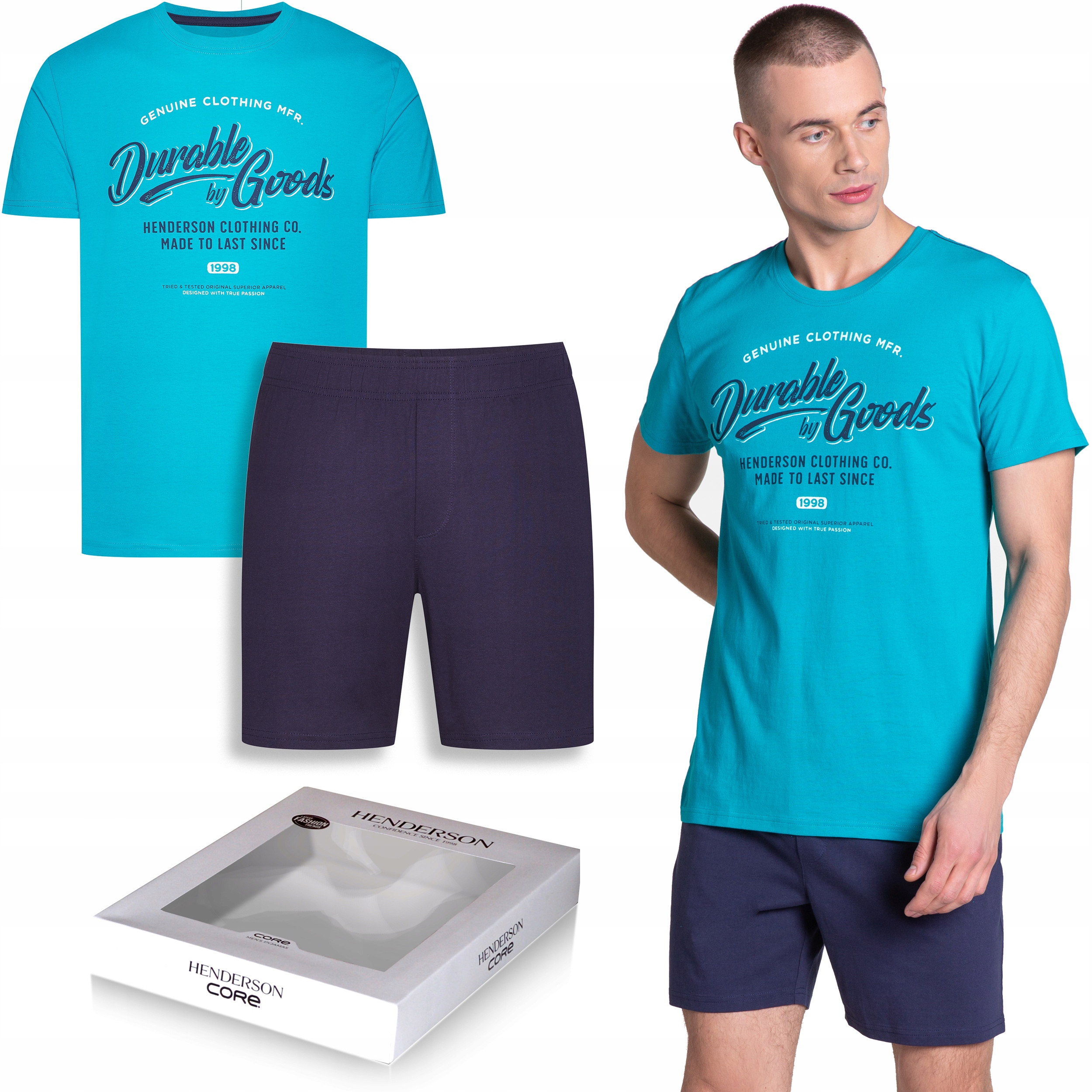 

Młodzieżowa Piżama Męska henderson Krótki Rękaw