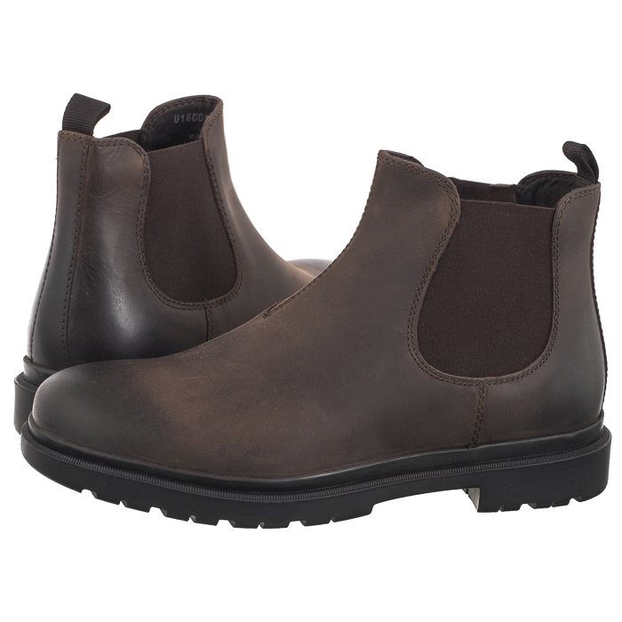 G1503 GEOX U Andalo A SZTYBLETY WSUWANE MĘSKIE SKÓRZANE BRĄZOWE