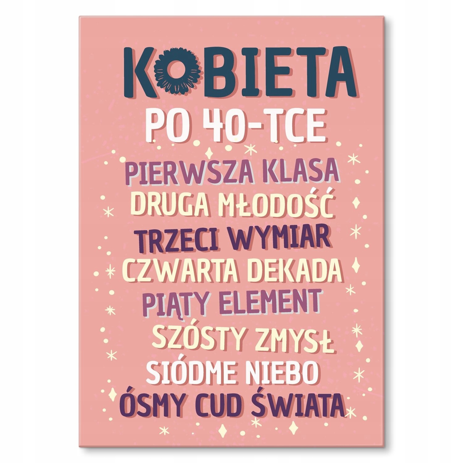 Kovový plakát pro ženu 40 Štítek Plech 30 x 42 cm Dárek
