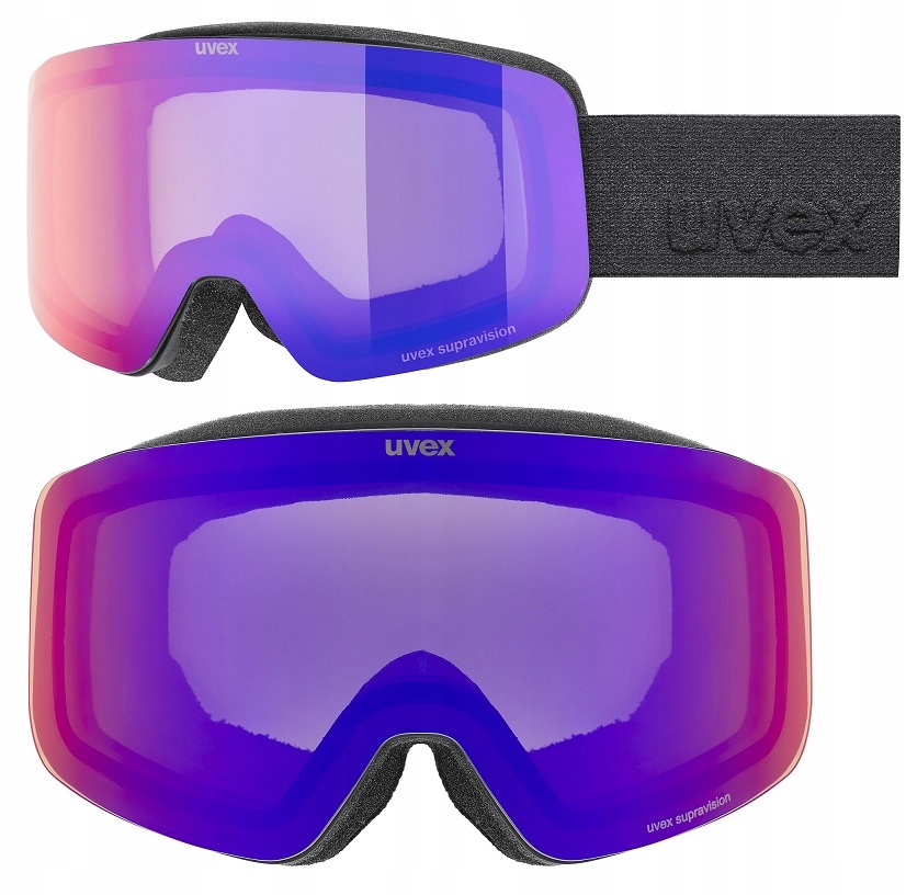 Juniorské lyžařské brýle Uvex Pwdr Fm black mat Sklo Ruby Violet