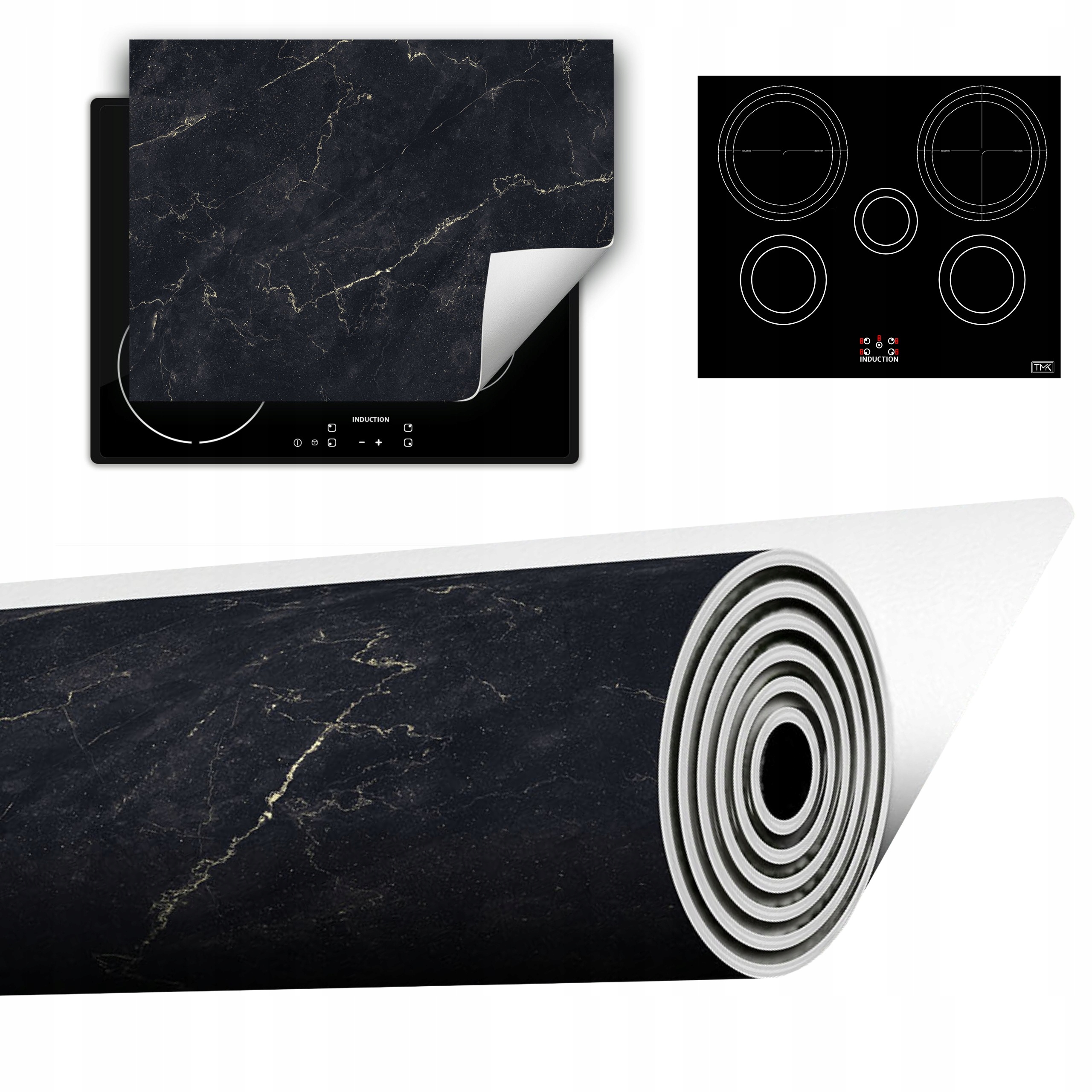 Vinylová Podložka Do Kuchyně Více Místa 70x52 tmavá mramor