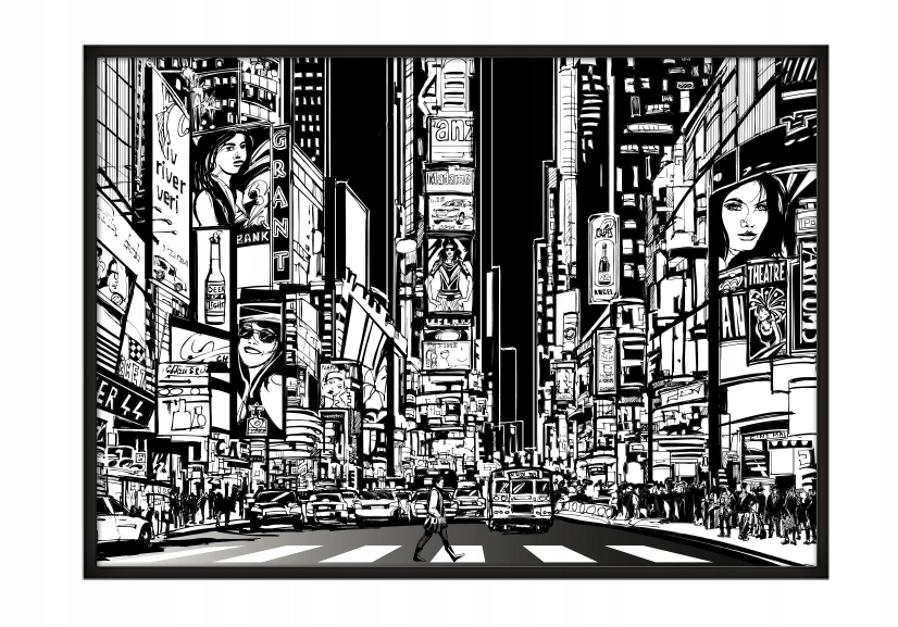 

Obraz Plakat W Ramie 43x33 cm City P669 poz