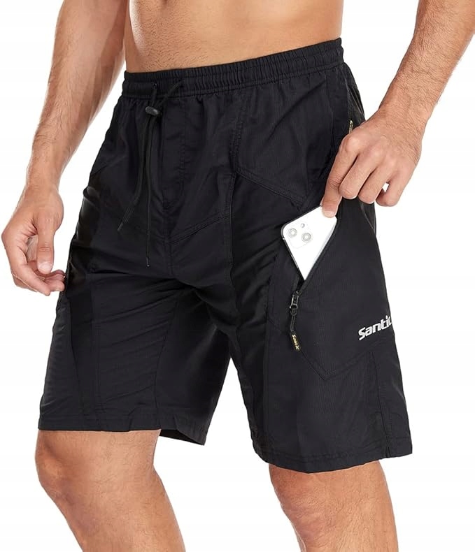 Santic Mtb Męskie spodenki do roweru górskiego luźne z wkładką 4D 3XL