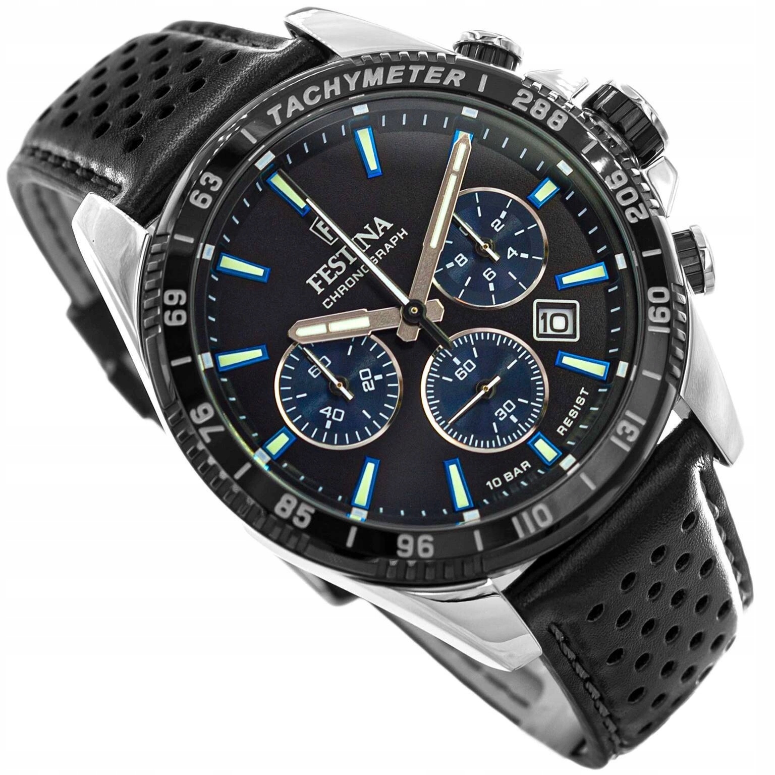 Pánské Hodinky Festina F20561/6 Timeless Chronograph Černé Na Řemínku Stopky