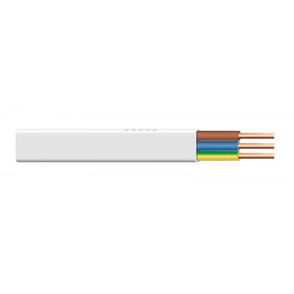 2x Kabel Ydyp 2X2,5 Bílý 450/750V 100.0 Mb E314BF-YY002