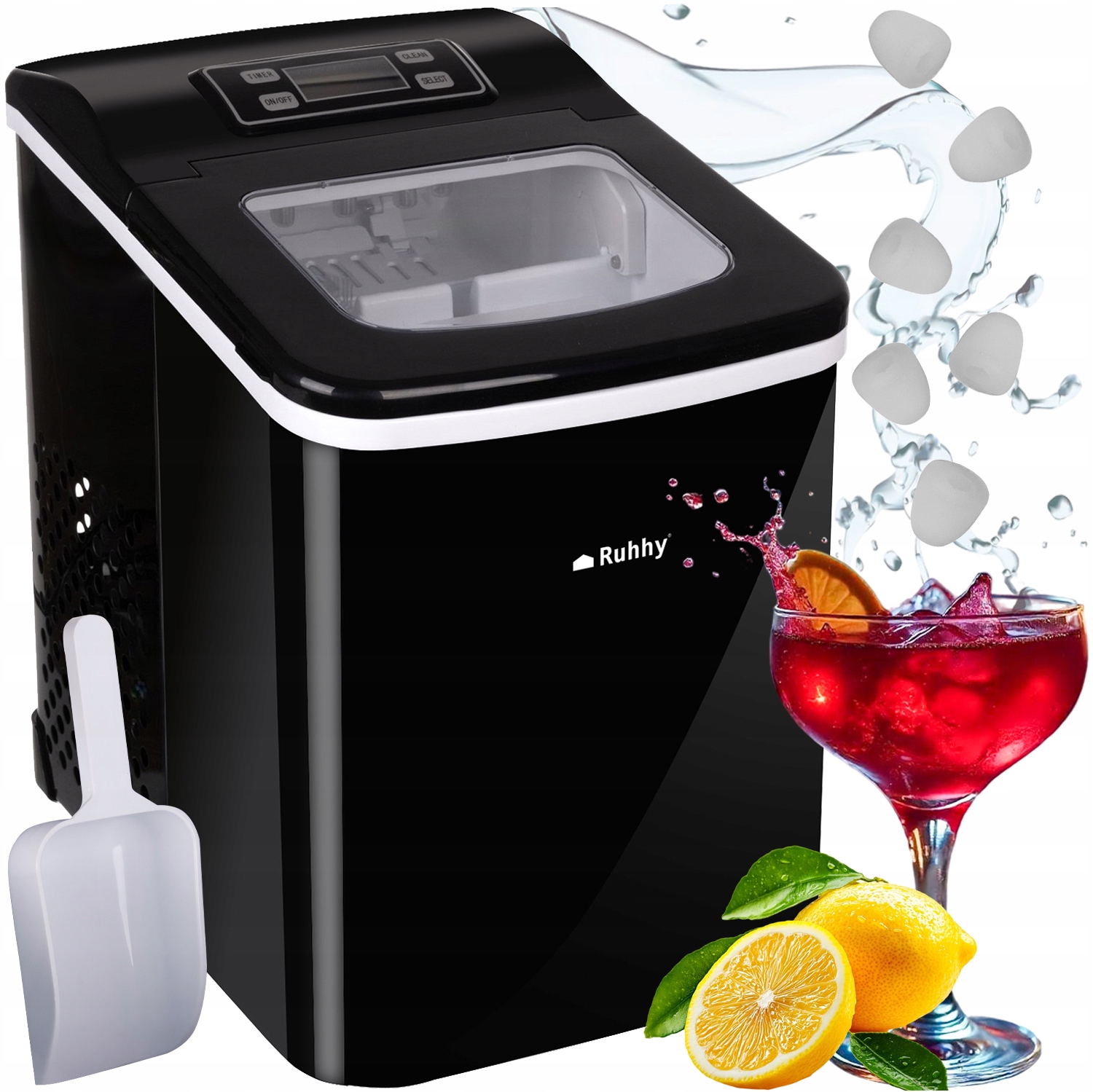 Výrobník ledu Ruhhy Domácí výrobník ledu 12 kg Displej