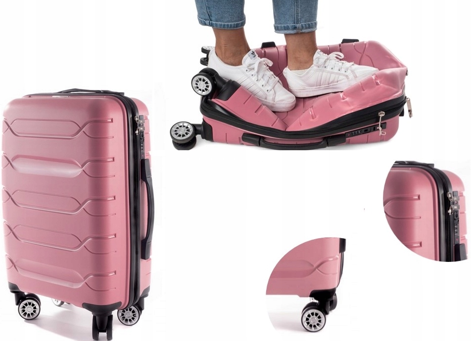 Walzka Duża Exclusive Mocna Rgl Polipropylen Na 4 Kółkach Różowa Tsa