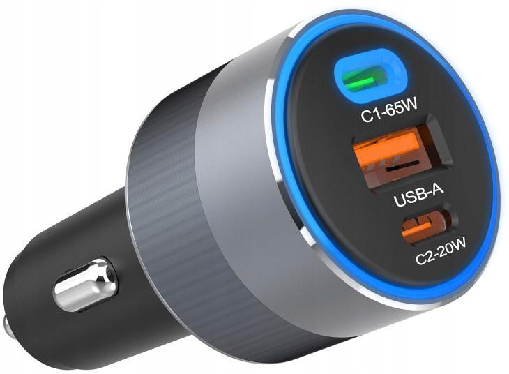 Ładowarka Samochodowa Forcell F-Energy Alu 85 W 2x Usb-c 1x Usb-a Pd 3.0 Qc
