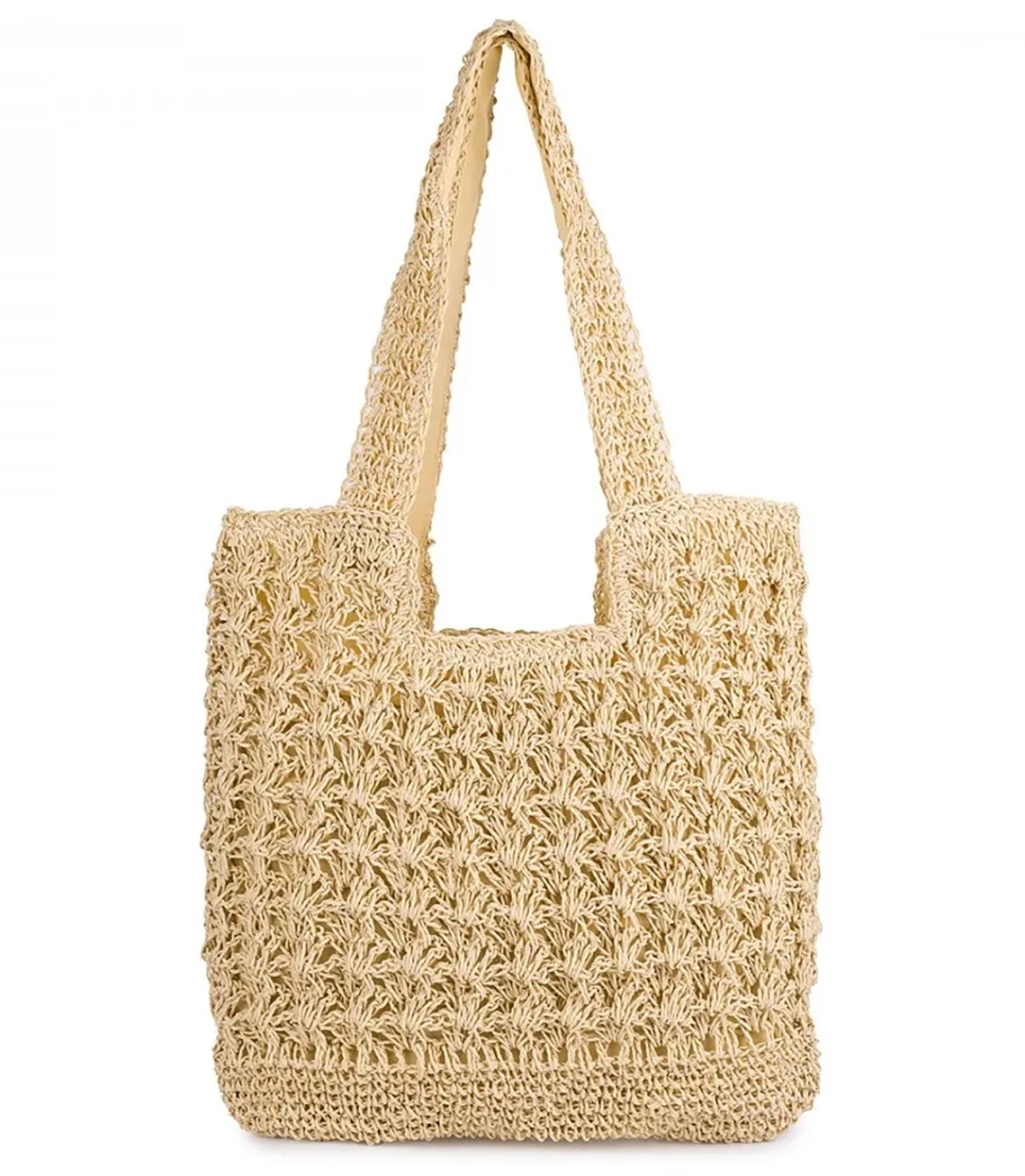 Pletená kabelka boho z rafie s podšívkou typu shopper Agrafka unisize