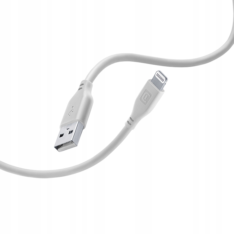 Cellularline Soft Cable Kabel Usb-a na Lightning s certifikací MFi 1.2 m šedý