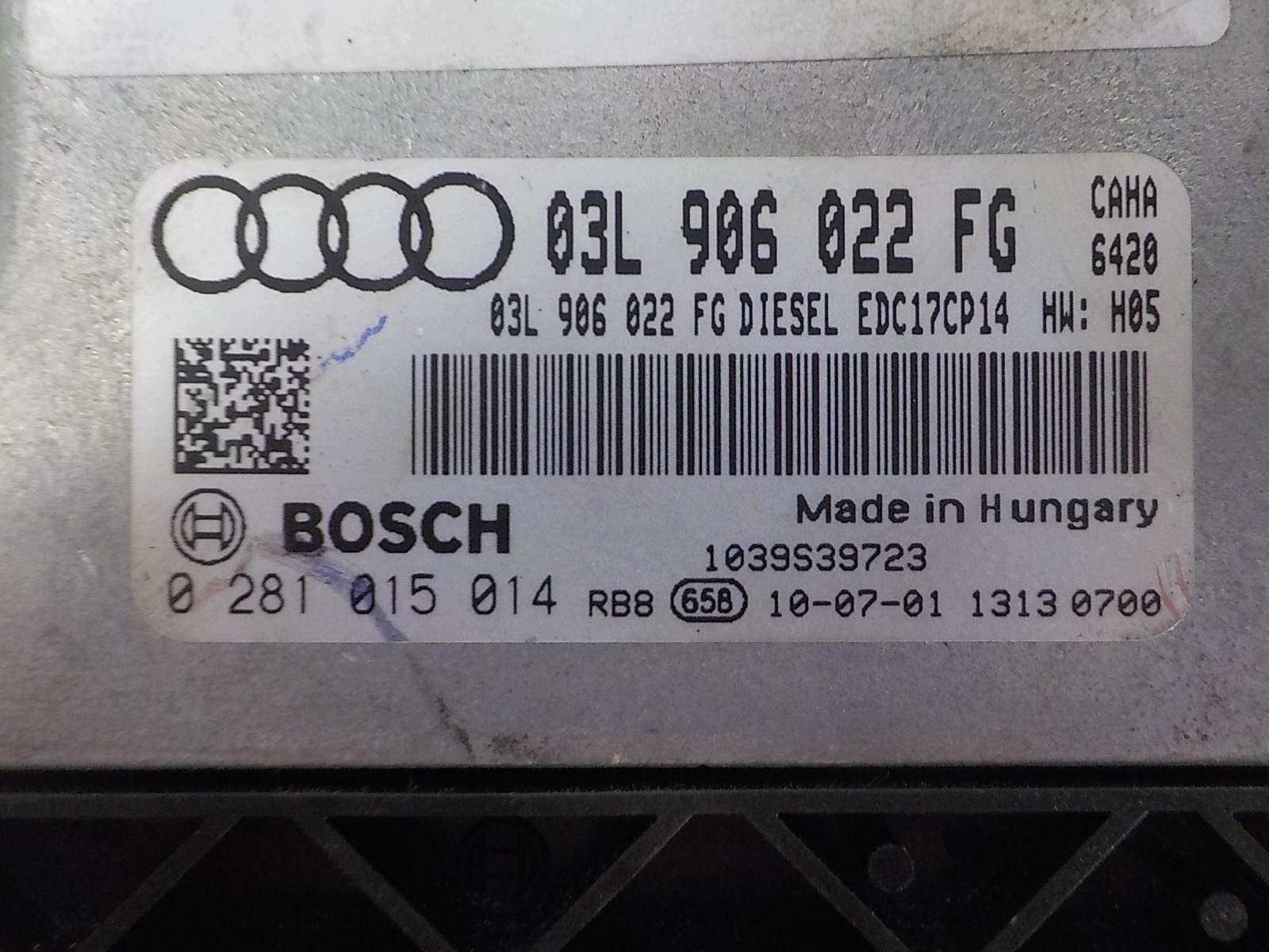 AUDI A6 C6 Computer Bedienteil 03L906022FG 0281015014