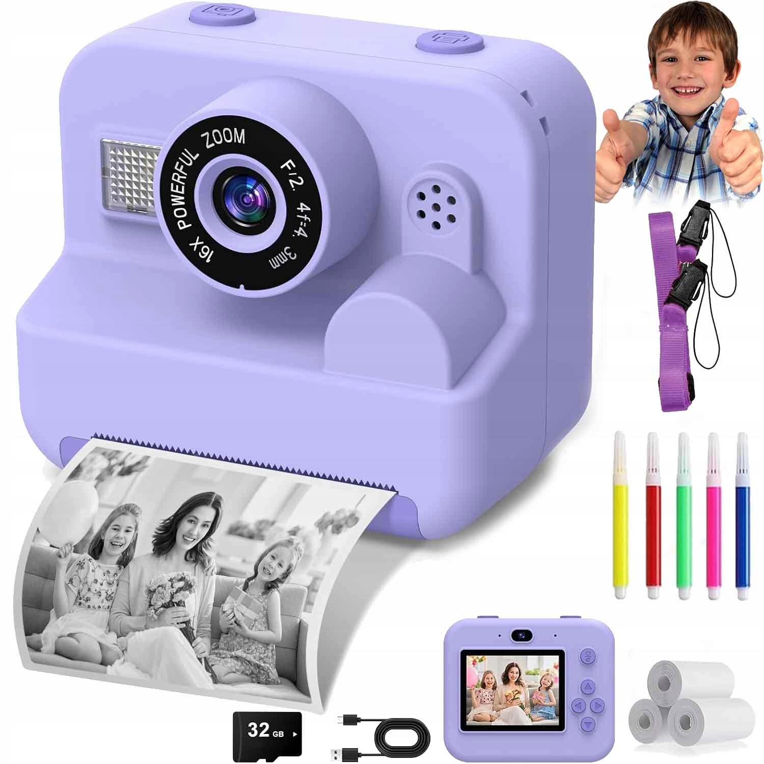 Tiskárna 3.0 Termální Tiskárna Fotoaparát Kamera Okamžitý Tisk 3 Role