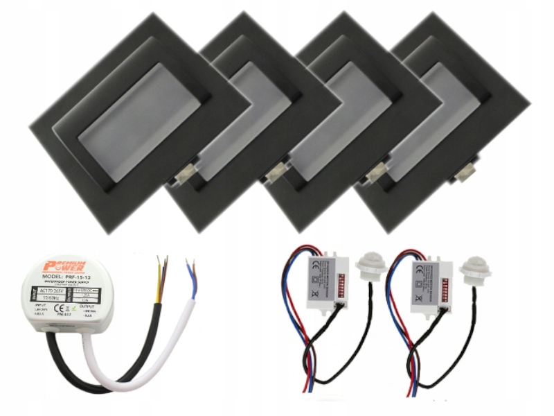 Set Schodišťová světla 4x napájecí zdroj 2x detektor