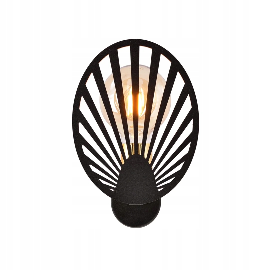 Nástenná nástenná lampa čierna, moderná, ozdobná do spálne, obývačky Emibig