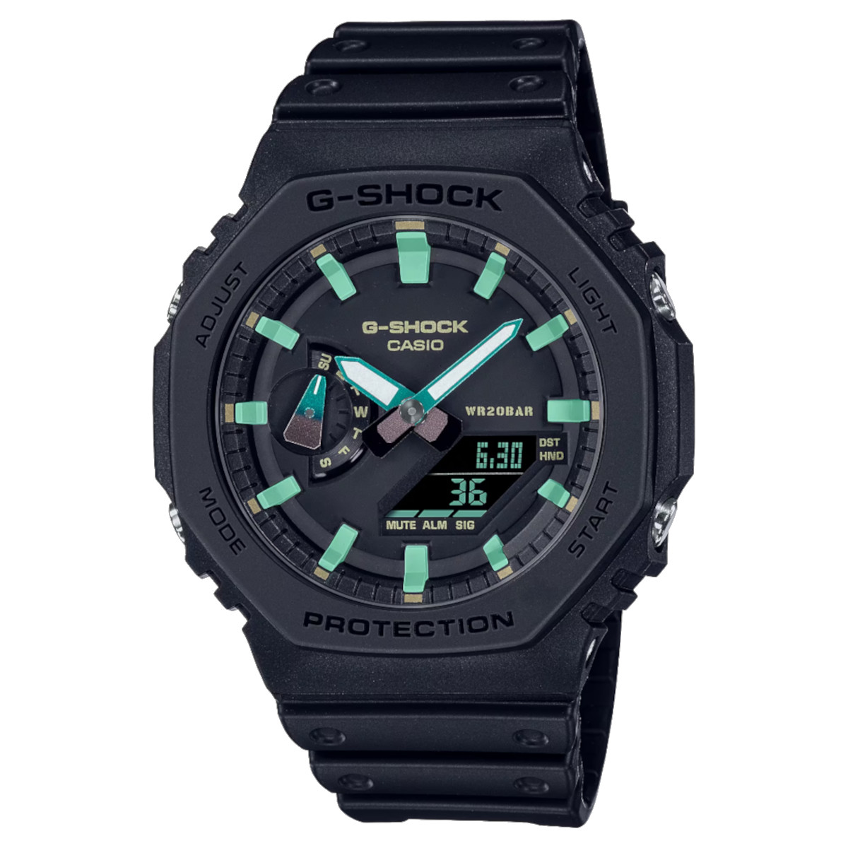 Černé hodinky Casio G-Shock GA-2100RC-1AER