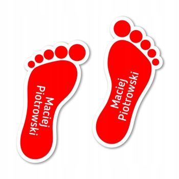 

Naklejki imienne do Obuwia Stopki