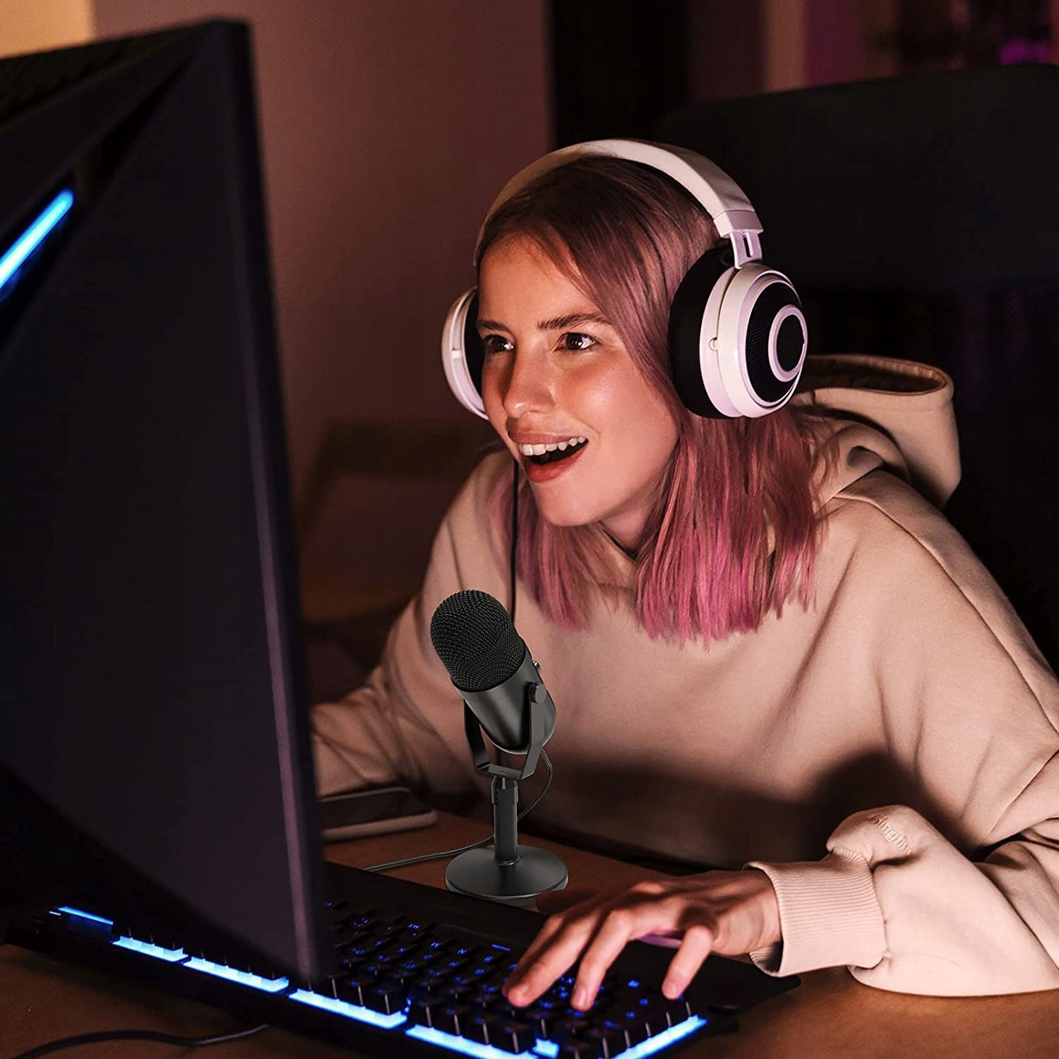 Mikrofon studyjny USB NJSJ kondensatorowy Zastosowanie studyjny