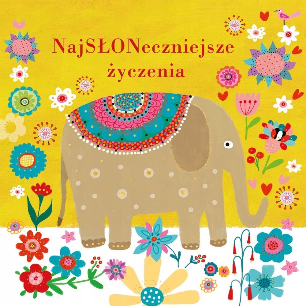 

Karnet B6 Urodziny- Słoń