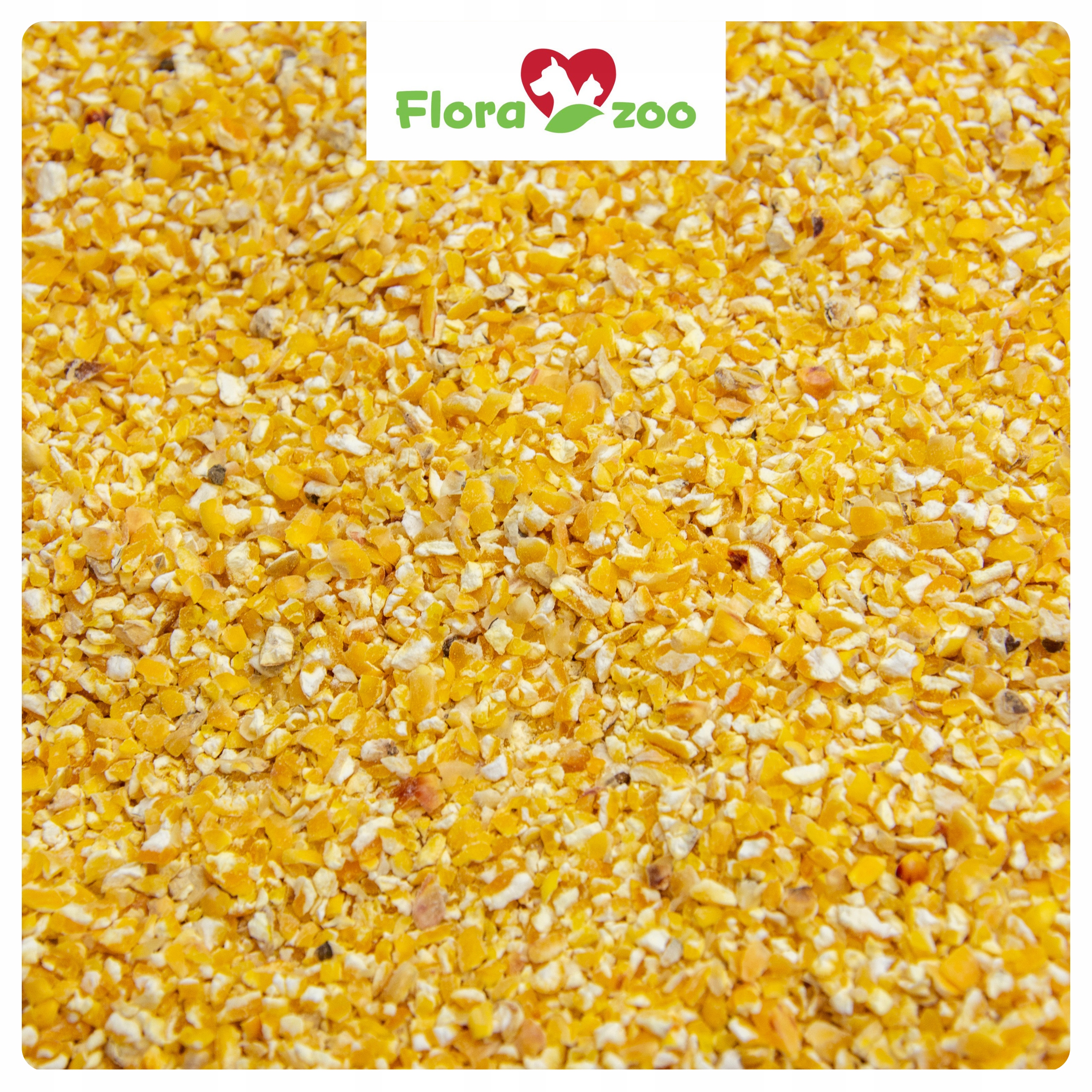 KUKURYDZA GNIECIONA PASZA KARMA DROBNA ZIARNO DLA DROBIU KUR KACZEK GOŁĘBI Marka FloraZoo
