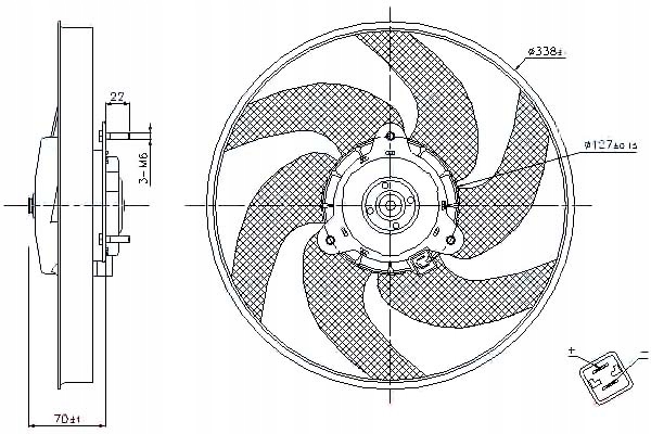 WENTYLATOR CHŁODNICY CITROEN BERLINGO XSARA ZX PEU Producent części Nissens