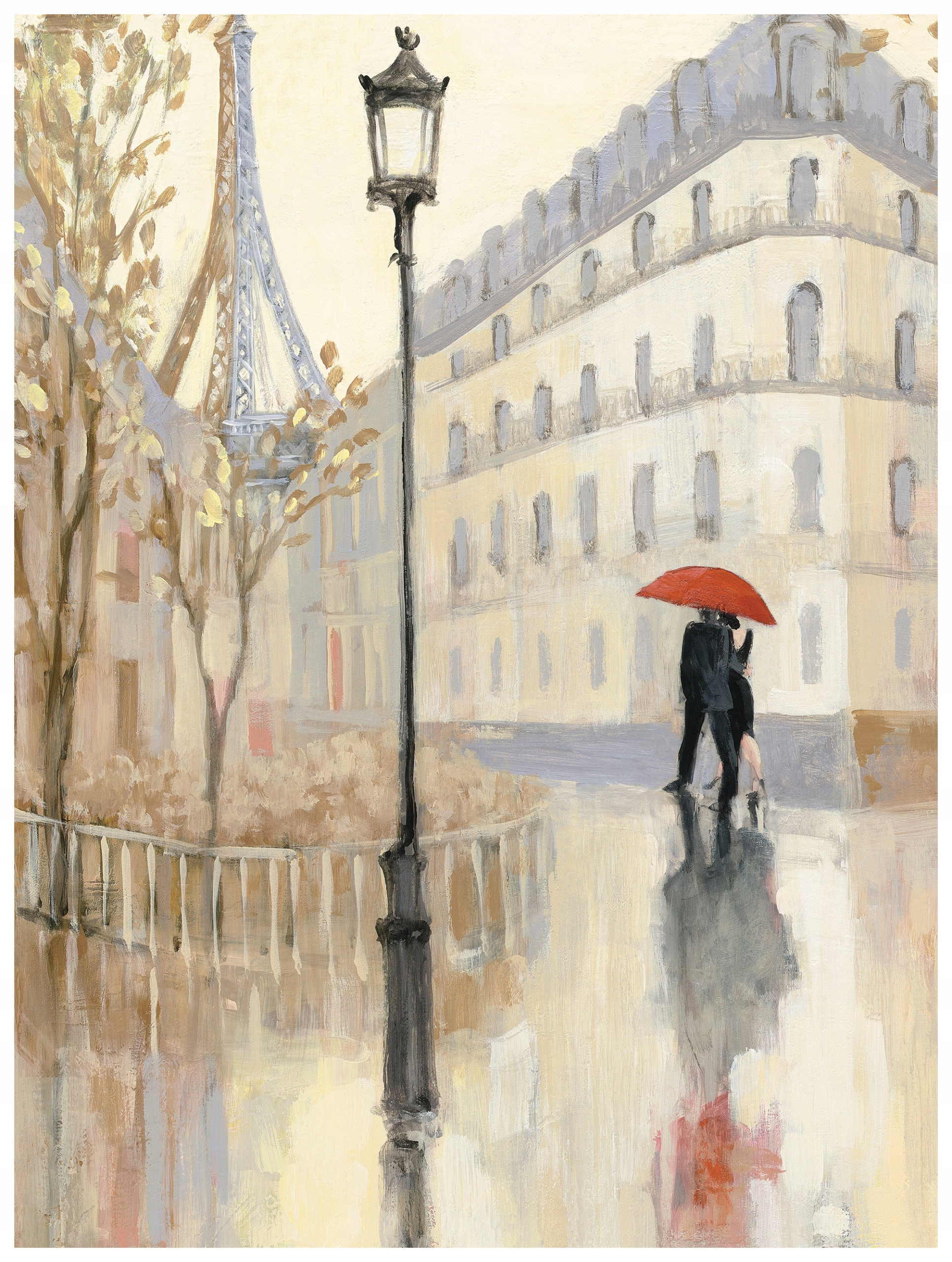 Fototapeta flizelina Paříž Eiffelova věž déšť pár romantismus 184x254 lepidlo