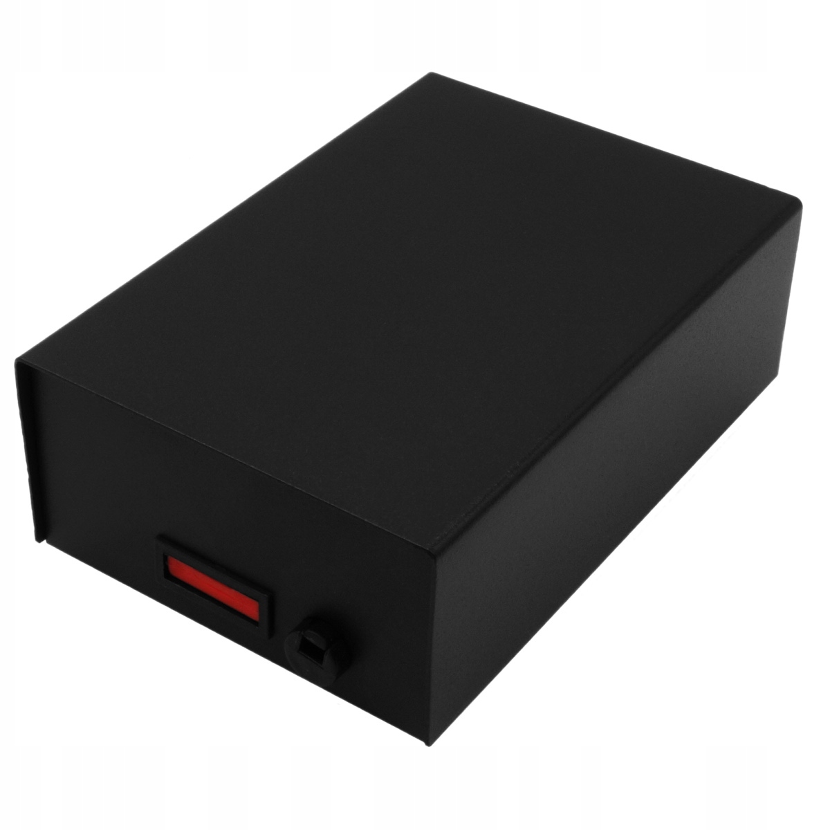 Obudowa metalowa T12 Czarna z bezpiecznikiem 103x54x148mm