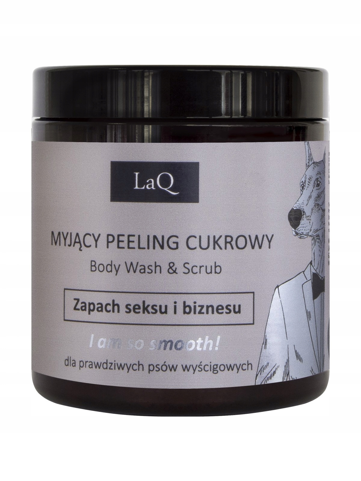 LAQ DOBERMAN ZESTAW PEELING 200ml + MASEŁKO 50ml + BALSAM DO CIAŁA 200ml Marka LaQ