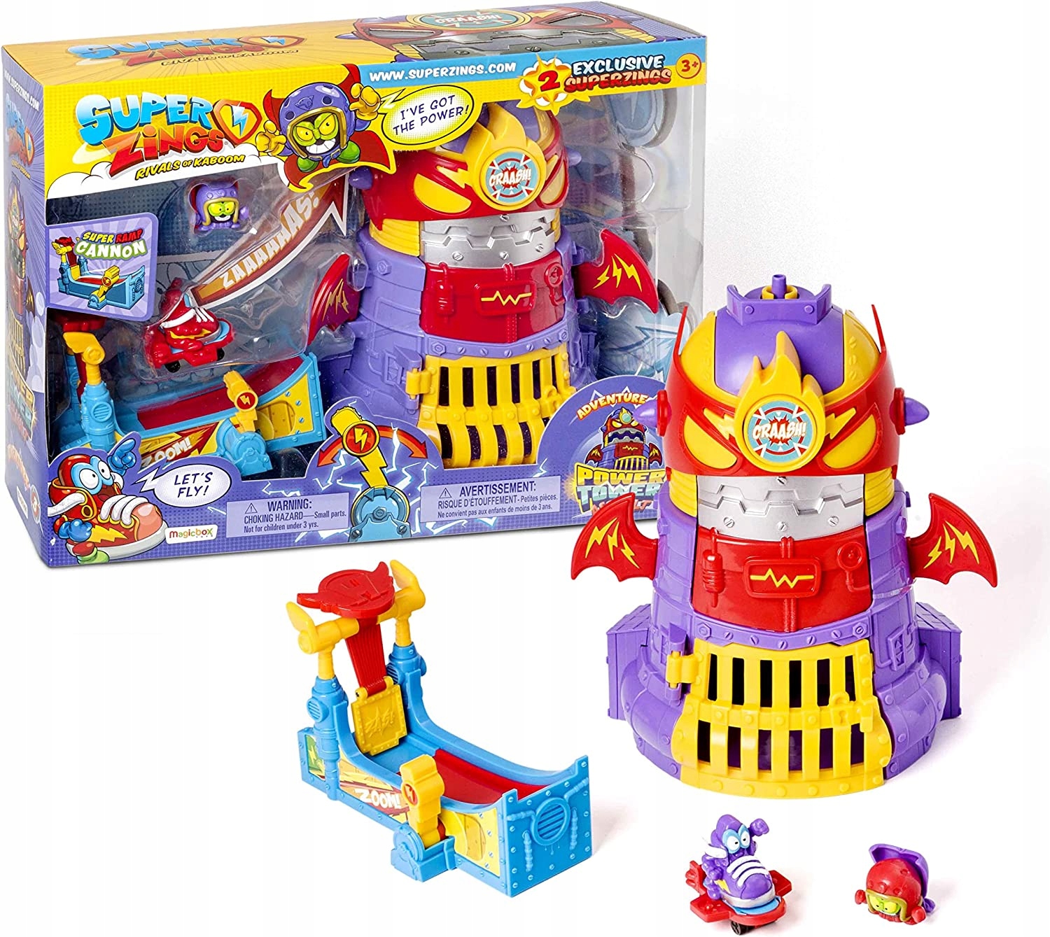 Zestaw Magicbox Super Zings Adventure Power Tower Assault OUTLET + GRATIS