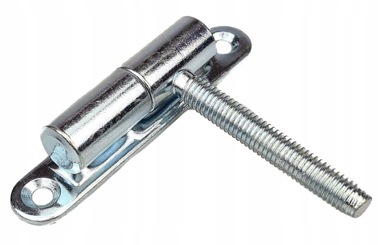 ZAWIAS DRZWIOWY PRZYKRĘCANO WKRĘCANY Z BLASZKĄ OCYNK SREBRNY