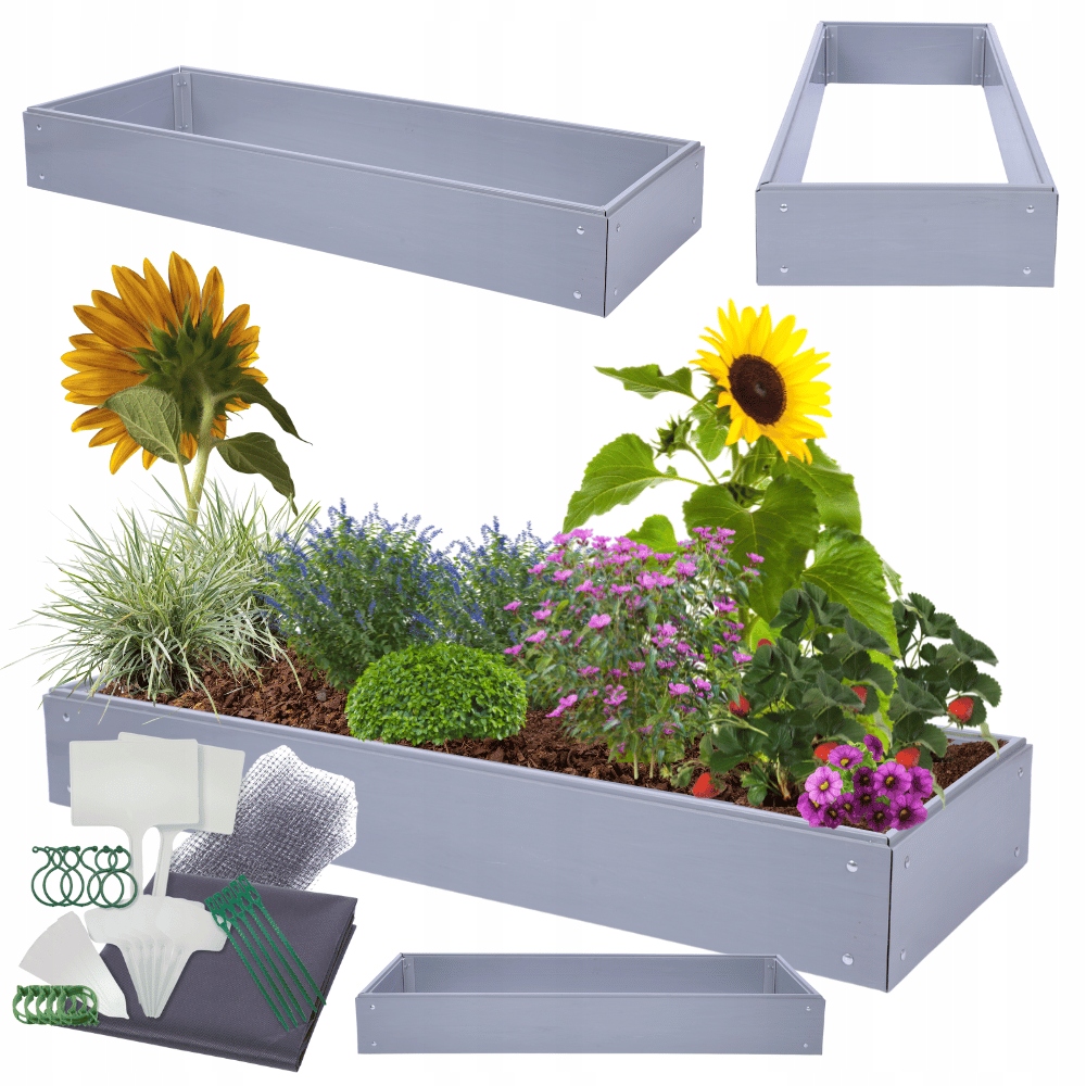 Plastový vyvýšený záhon z plastu zeleninový záhon, truhla z Pvc 20x140x50