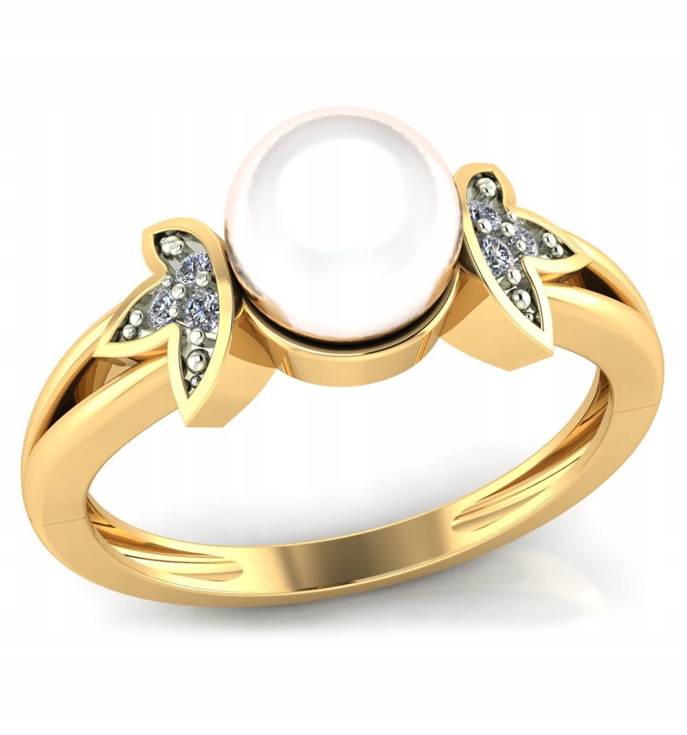 Zlatý Prstýnek S Perlou, Pr. 585, Efektní