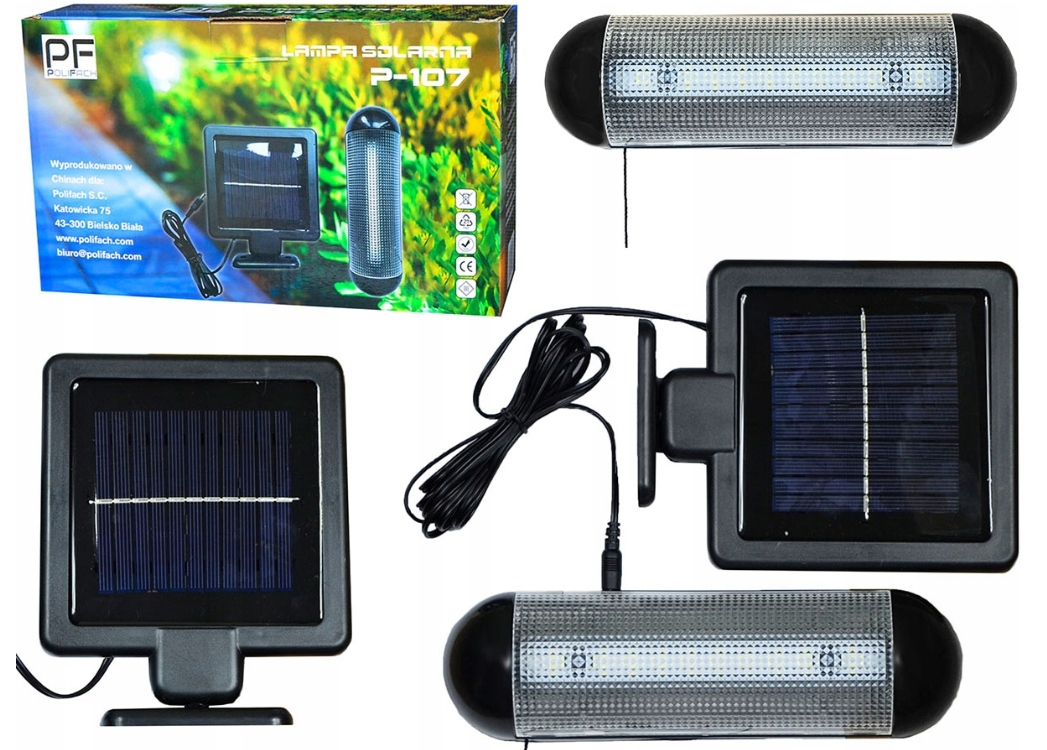 

Lampa Solarna Led Kinkiet do ogrodu 10 Led kabel