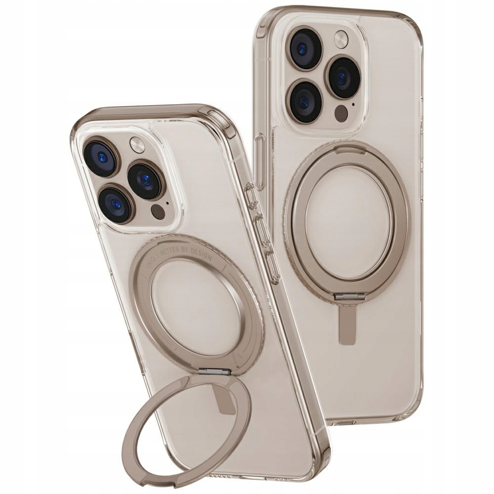 Etui Uniq Swivix 360 Rotating Kickstand na iPhone 16 złote Uniq