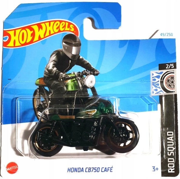 Hot Wheels Honda CB750 Cafe Rod Squad 2/5 - 1:64 Modellauto Mit Grünem Sitz