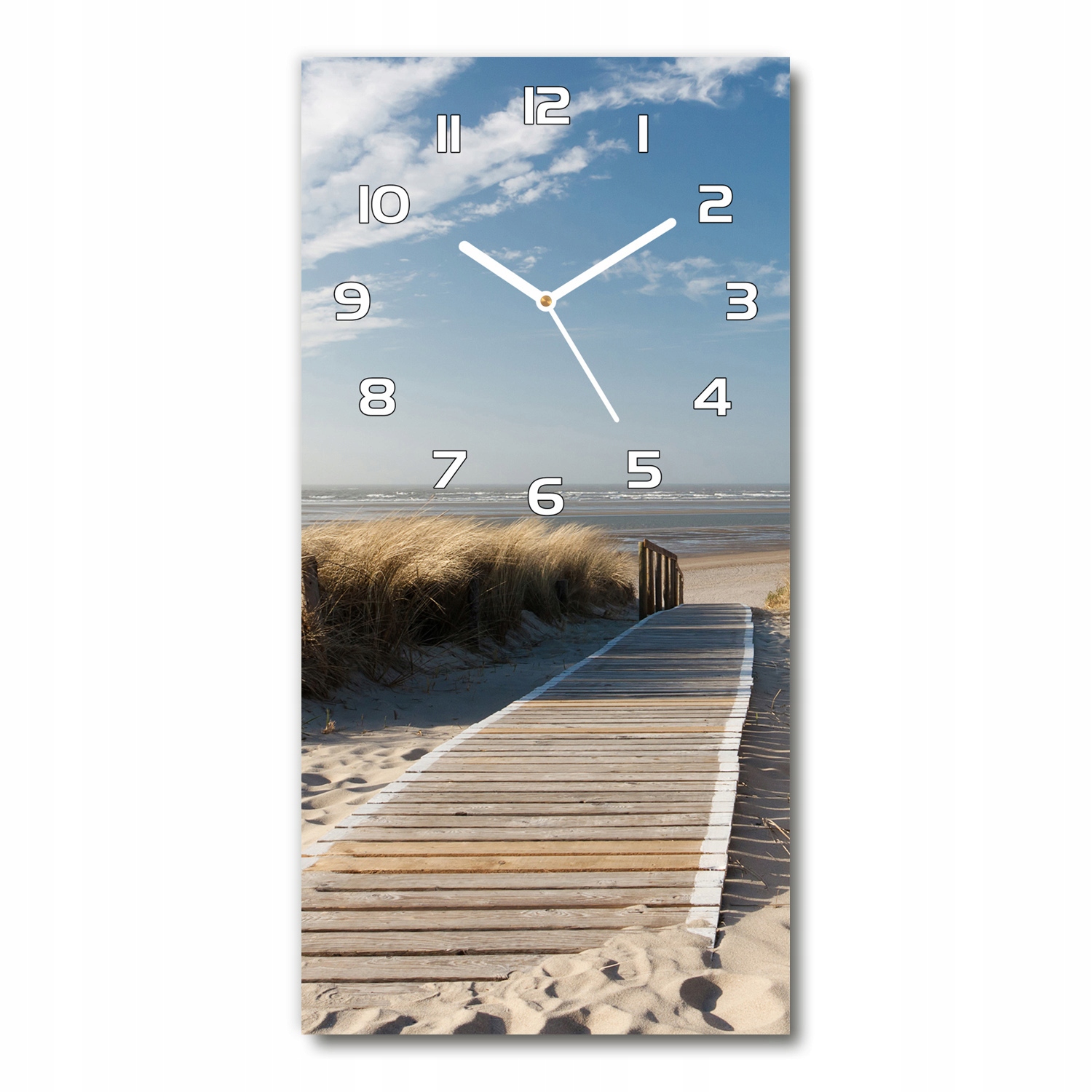 

Pionowy cichy zegar ścienny Ścieżka na plażę 30x60